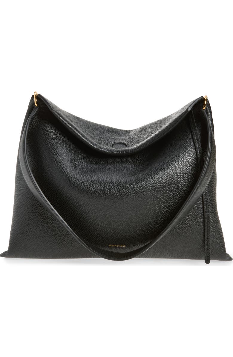 Wandler Small Penelope Leather Tote, Main, color, Black Crust