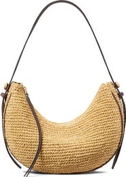 Tory Burch Woven Half Moon Bag