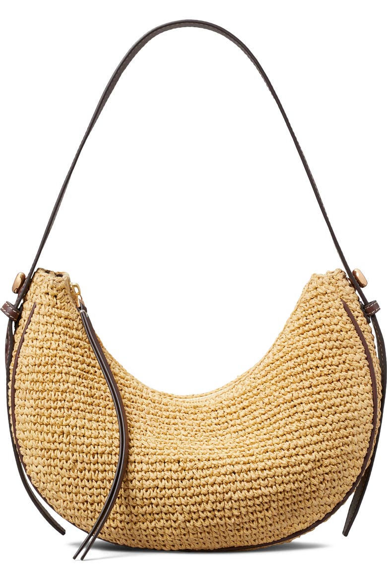 Product image for Tory Burch Woven Half Moon Bag