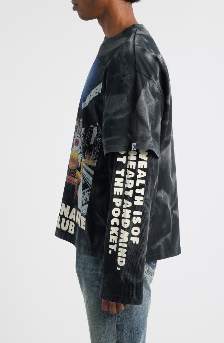 Billionaire Boys Club Arrivals Layered Cotton Graphic T-Shirt, Alternate, color, Black