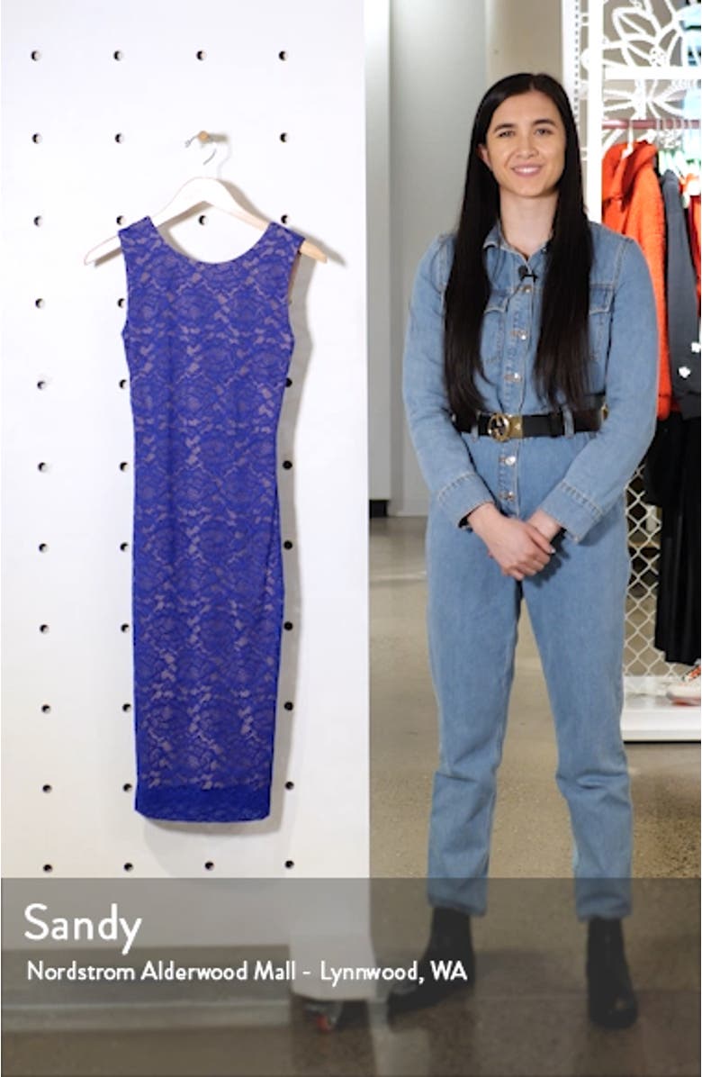 Kendra Embroidered Lace Body-Con Dress, sales video thumbnail