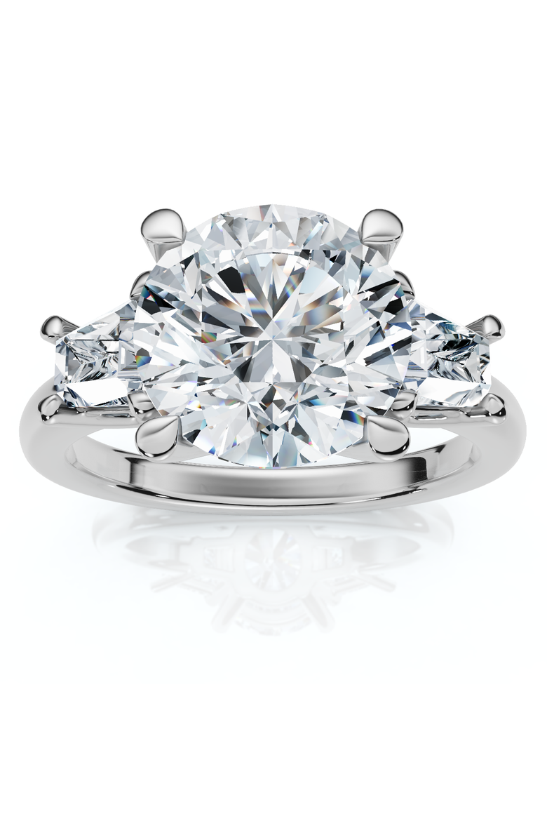 Certified 3 3/4Ct Kiran Diamond Engagement Ring 14k Gold, Main, color, 14k White Gold