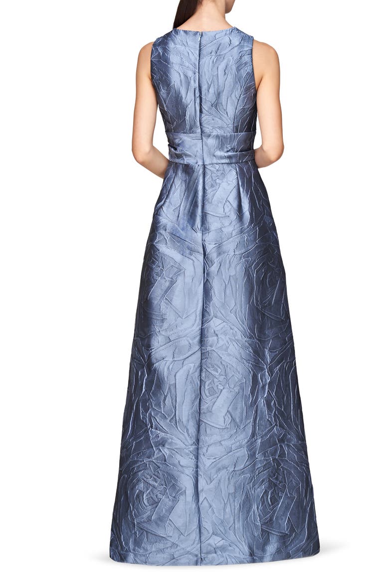 Mariah Crinkle Pleated Gown, Alternate, color, MEDITERRANEAN BLUE