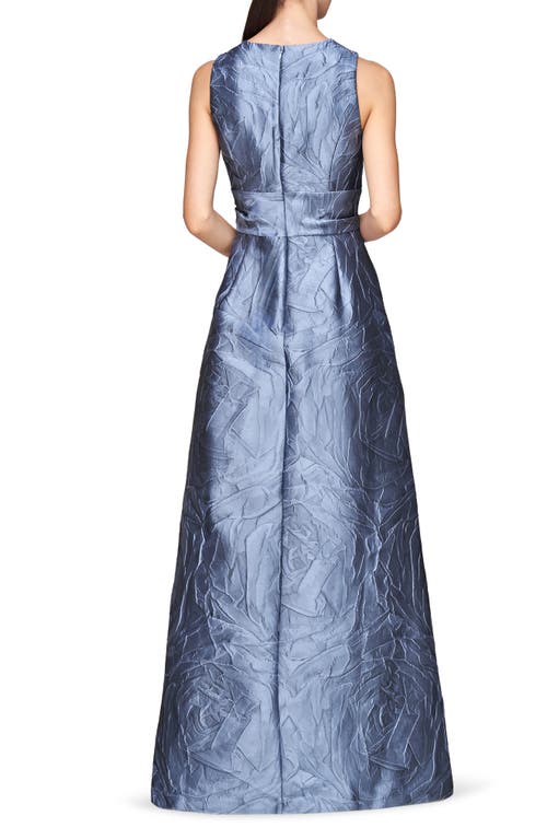 KAY UNGER KAY UNGER MARIAH CRINKLE PLEATED GOWN
