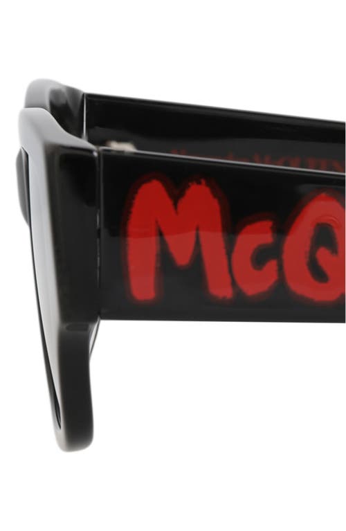 Alexander Mcqueen Mcqueen 56mm Square Sunglasses In Black