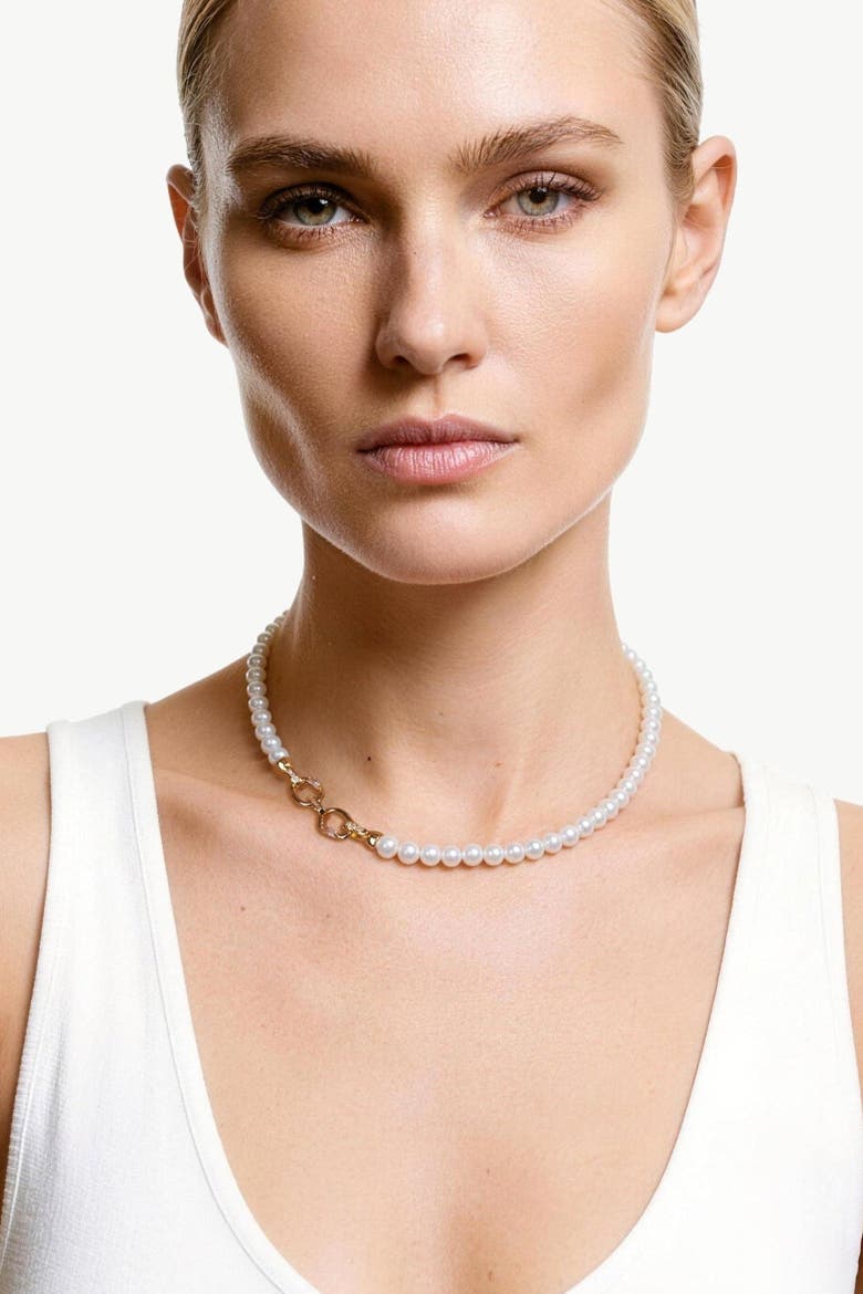 Audrey Ocean Pearl Necklace, Alternate, color, Gold
