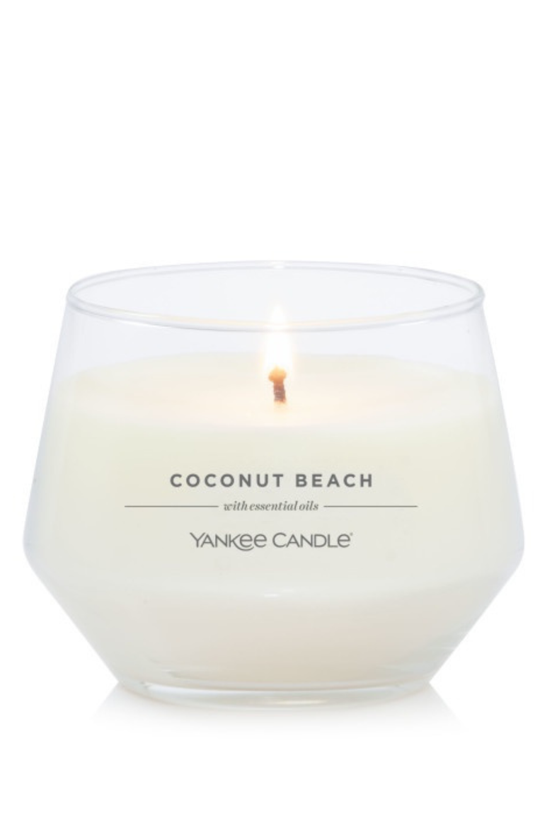 Coconut Beach Studio Candle with Essential Oils, Set of 2, Alternate, color, White