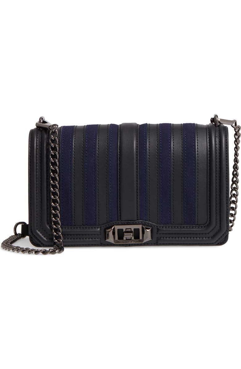 Rebecca Minkoff Love Stripe Quilted Crossbody Bag, Main, color,