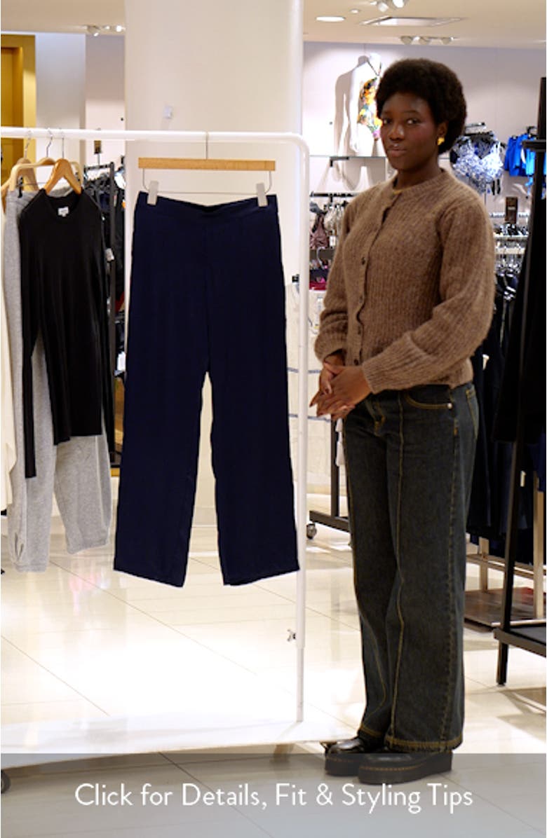 Pearly Silk Straight Leg Pajama Pants, sales video thumbnail