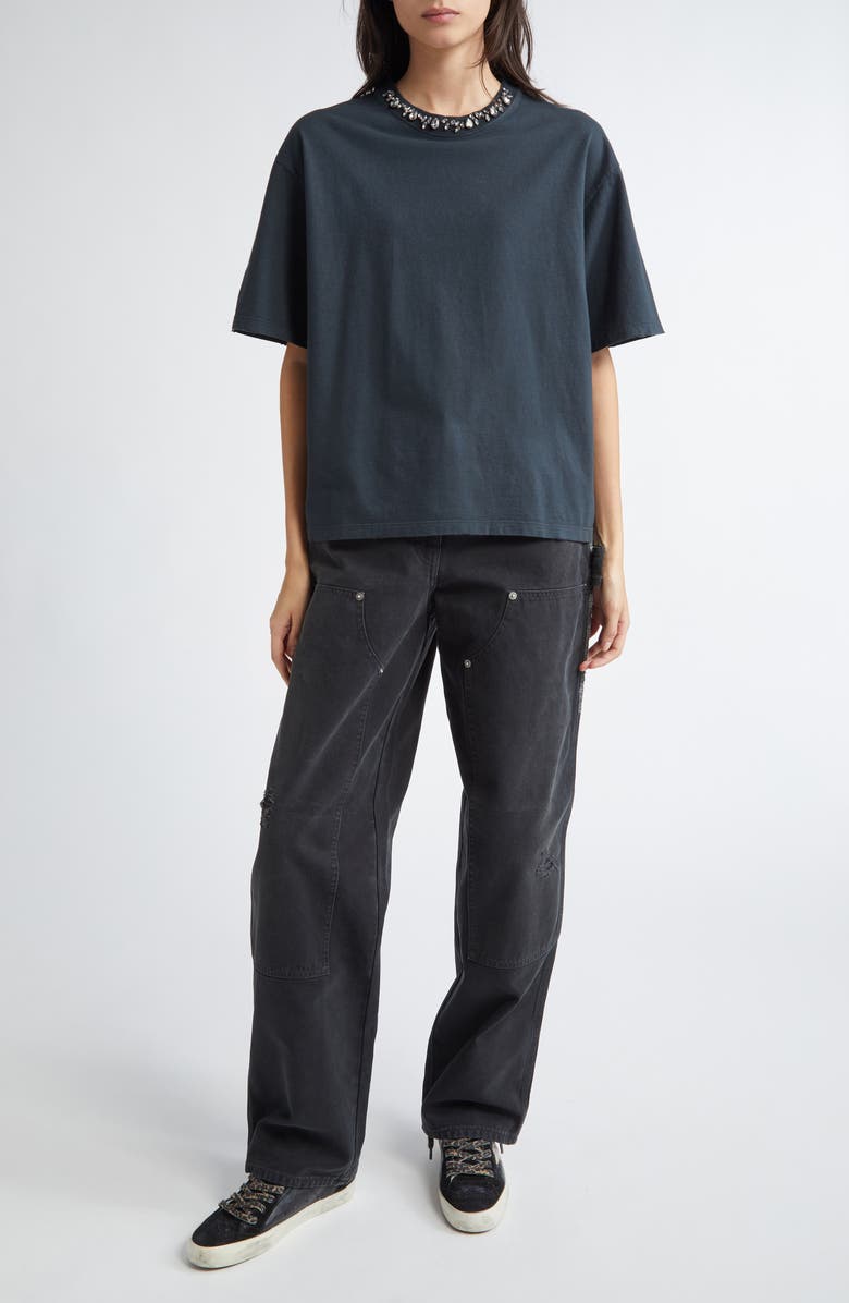 Golden Goose Journey Marley Distressed Carpenter Jeans, Main, color, Black