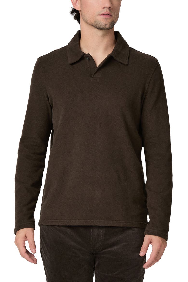 Hammond Long Sleeve Polo, Main, color, DARK AGAR