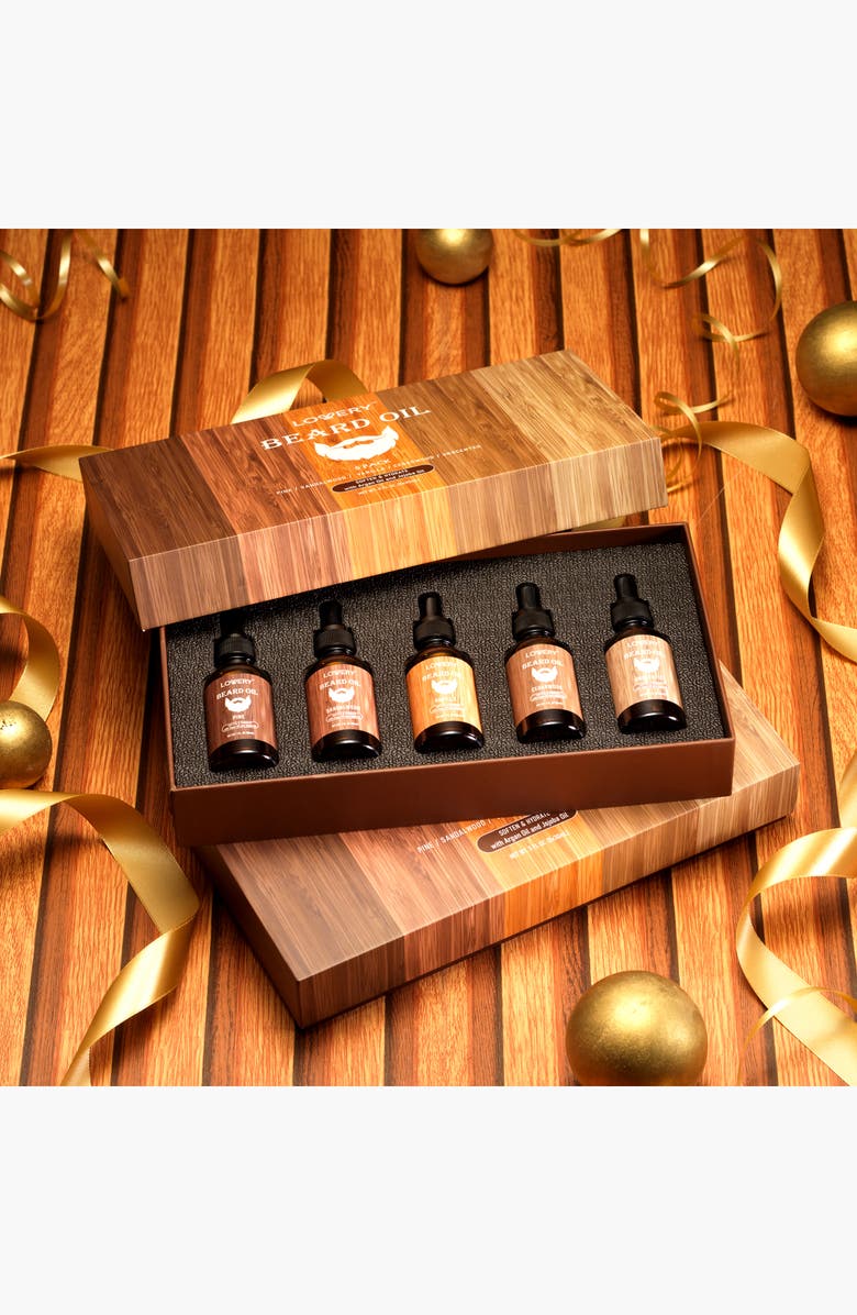 Lovery Premium 5-Piece Beard Oil Gift Set, Alternate, color, NO COLOR
