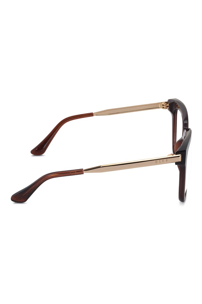 Bella 54mm Square Optical Glasses, Alternate, color, FESTIVE CHESTNUT / CLEAR