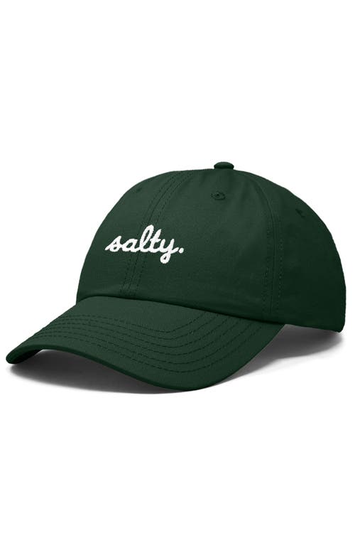 Shop Dalix Salty Embroidered Everyday Hat In Dark Green