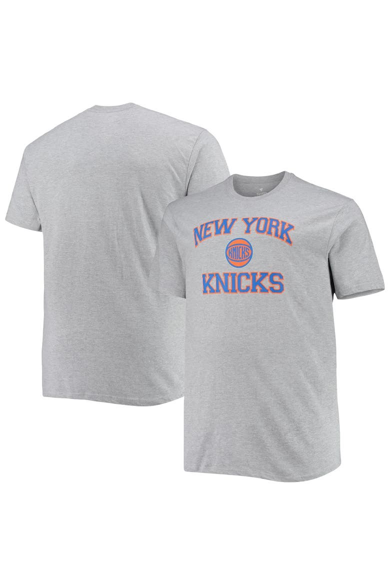 Men's Heathered Gray New York Knicks Big & Tall Heart & Soul T-Shirt, Main, color, Heather Gray