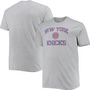 PROFILE Men's Heathered Gray New York Knicks Big & Tall Heart & Soul T-Shirt