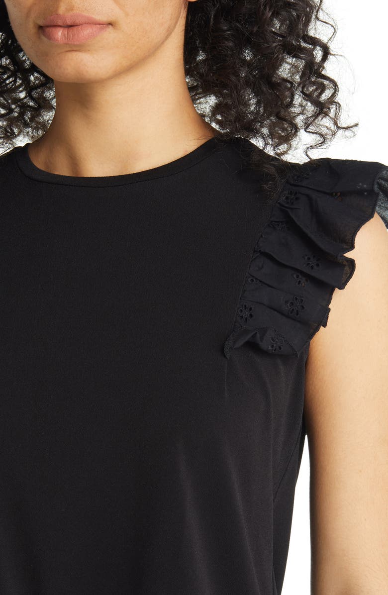 CeCe Ruffle Knit Top, Alternate, color, 