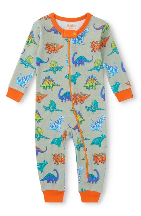 Dino Party Organic Cotton Zip Romper (Baby)