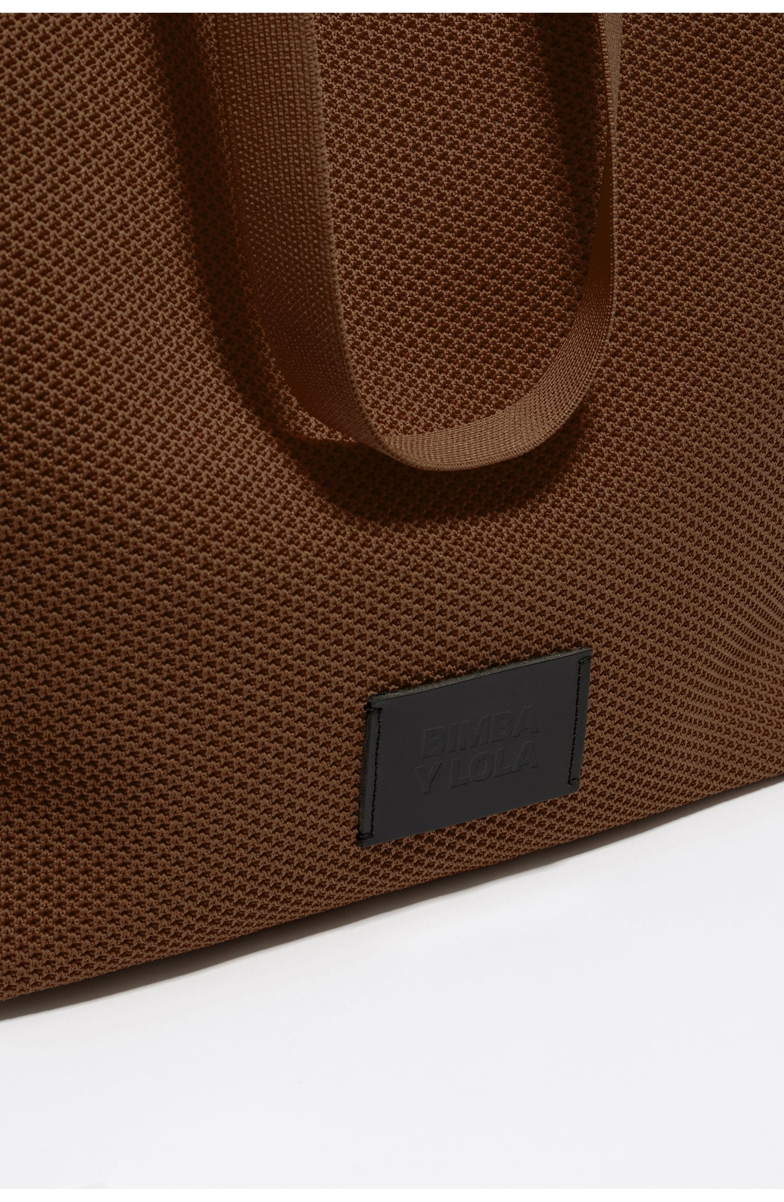 Large Flyknit Shopper Bag, Alternate, color, BROWN