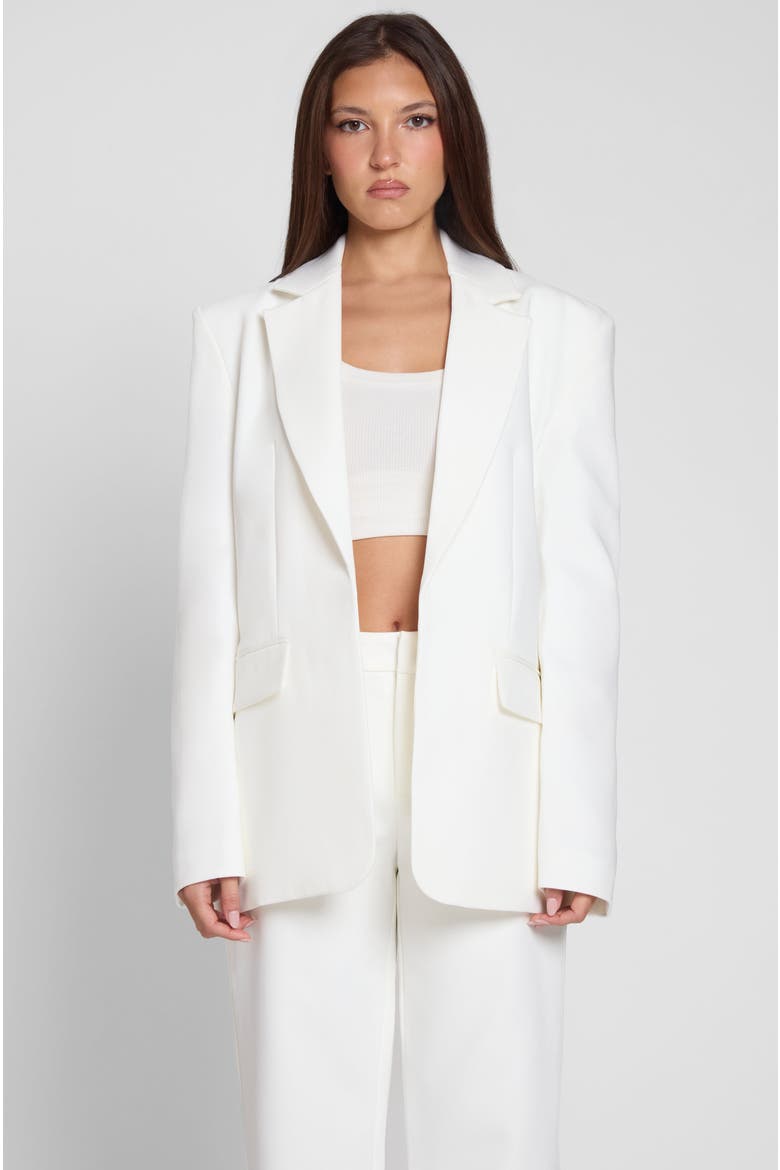 Classic Column Oversized Blazer, Alternate, color, White