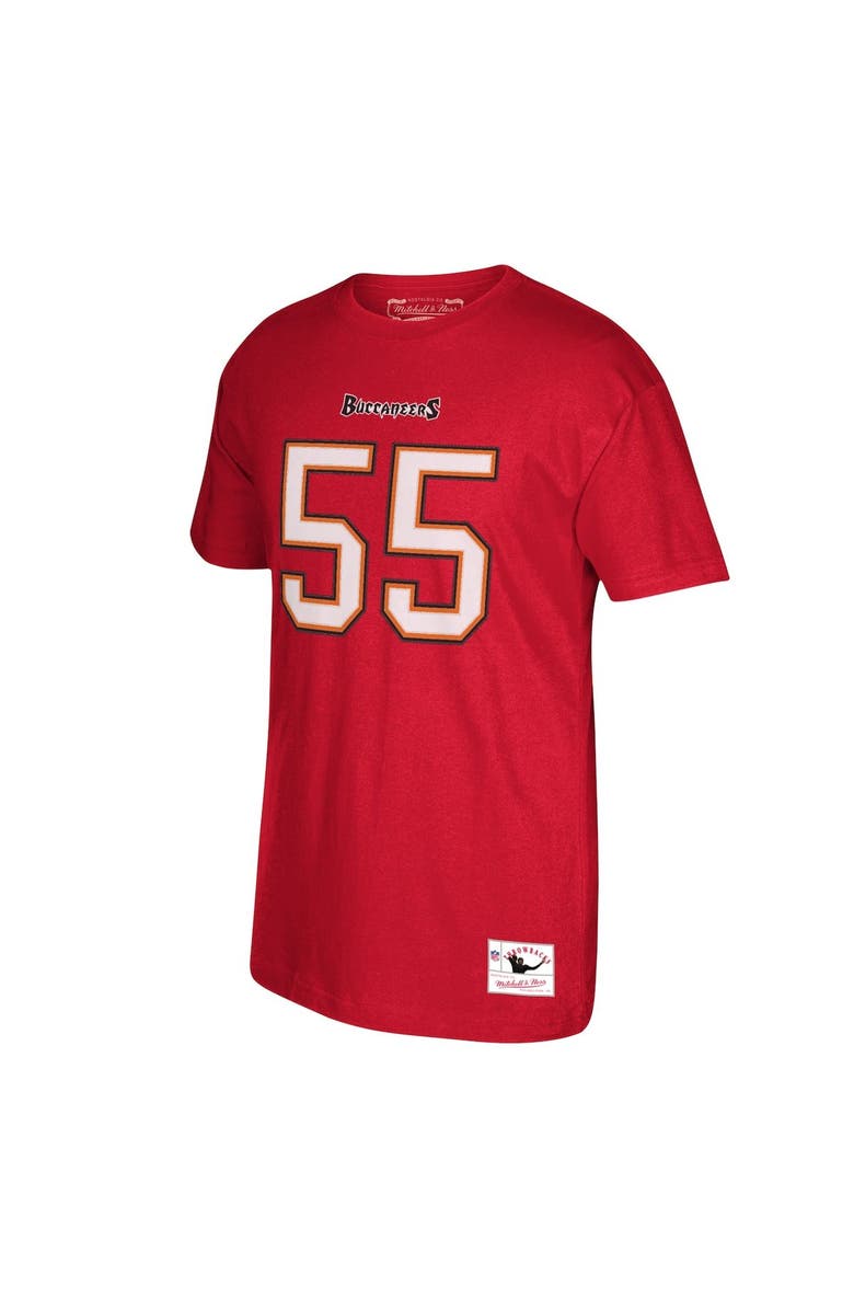 Mitchell & Ness Men's Mitchell & Ness Derrick Brooks Red Tampa Bay Buccaneers Retired Player Logo Name & Number T-Shirt, Alternate, color, 