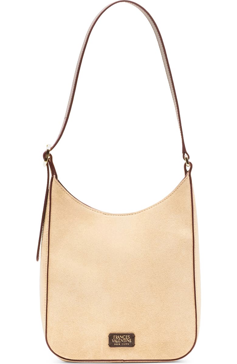 Frances Valentine Sadie Suede Shoulder Bag, Main, color, Sand