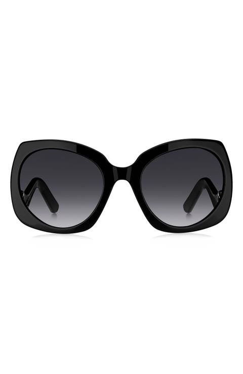 57mm Gradient Butterfly Sunglasses