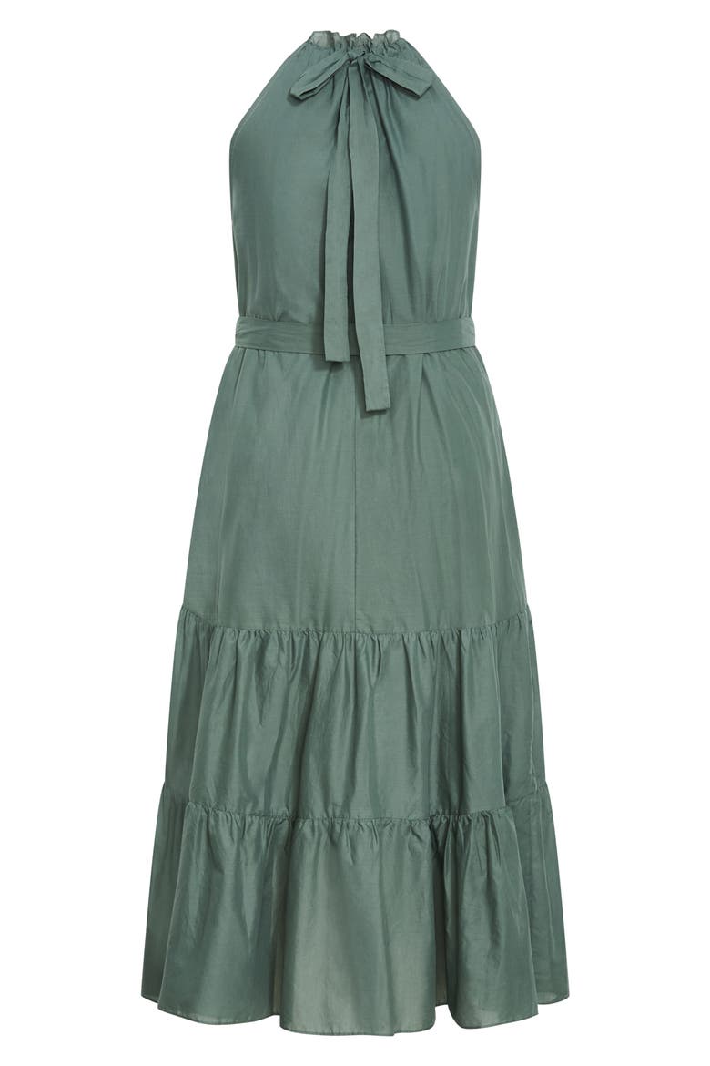 Kiana High Neck Maxi Dress, Alternate, color, LIGHT KHAKI