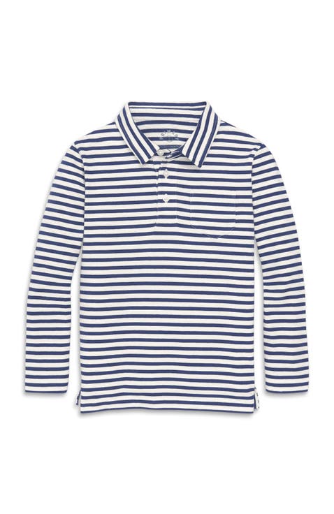 Kids Long Sleeve Polo in Stripe (Toddler, Little Kid, & Big Kid)