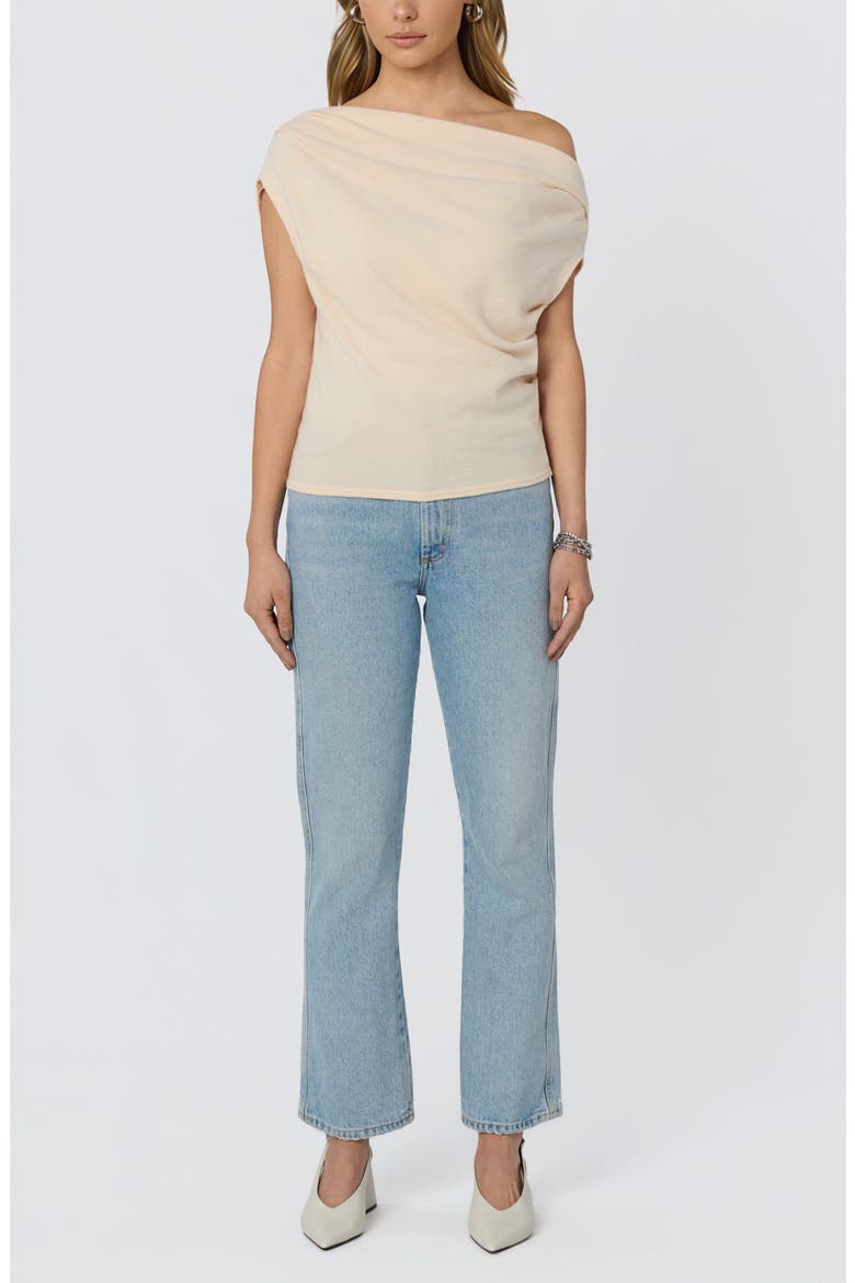 Off the Shoulder Knit Top, Alternate, color, CREAM