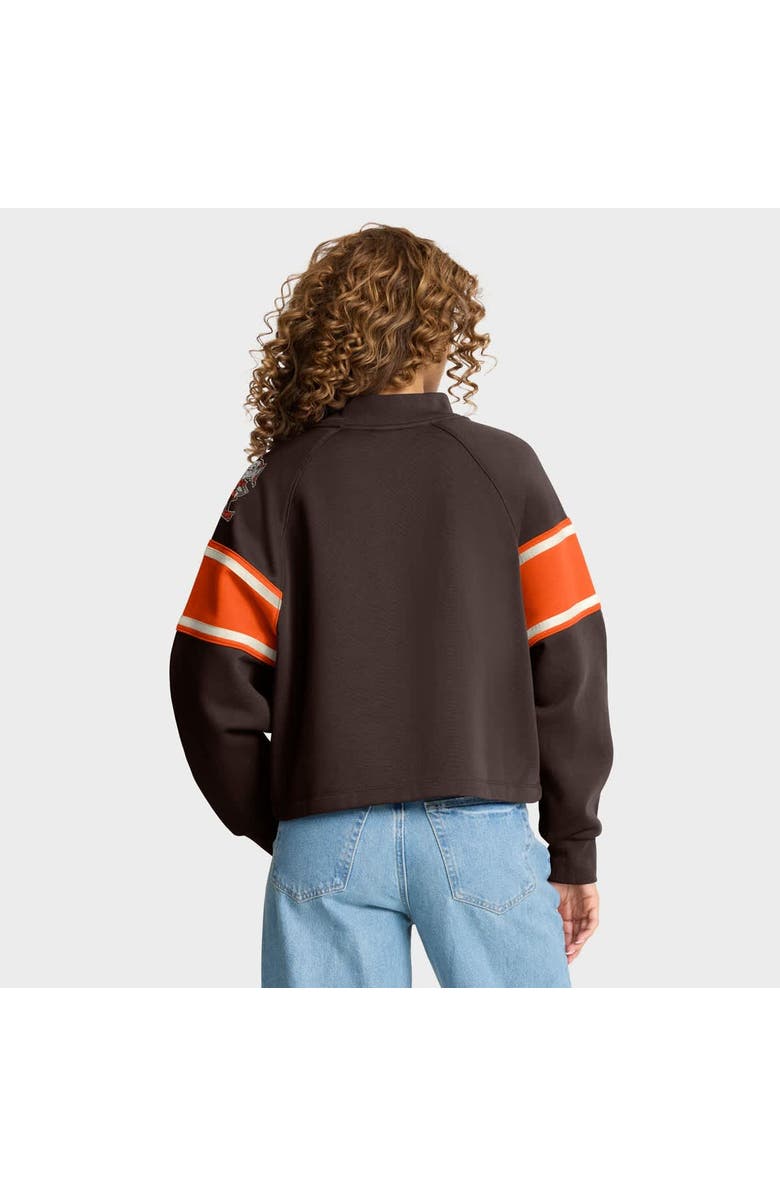 FANATICS Women's Fanatics Brown Cleveland Browns Oversized Hometown Toss Sweep Mock Neck Pullover, Alternate, color, Brown