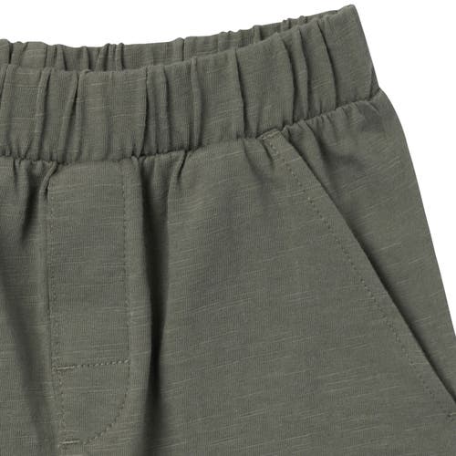 Modern Moments™ By Gerber Johnny Collar Shirt And Shorts Set In Medium Green Stripe