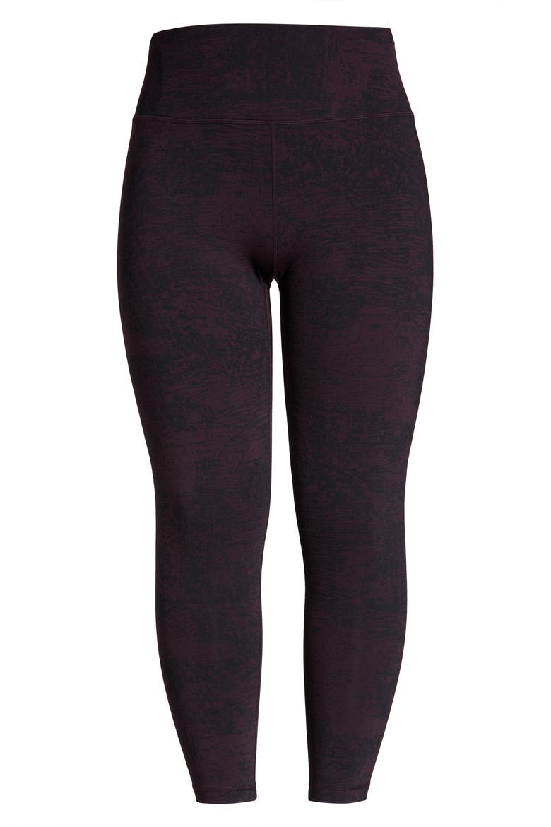 Jacquard High Waist Ankle Leggings, Alternate, color, PURPLE NEBULA BASALT JACQUARD