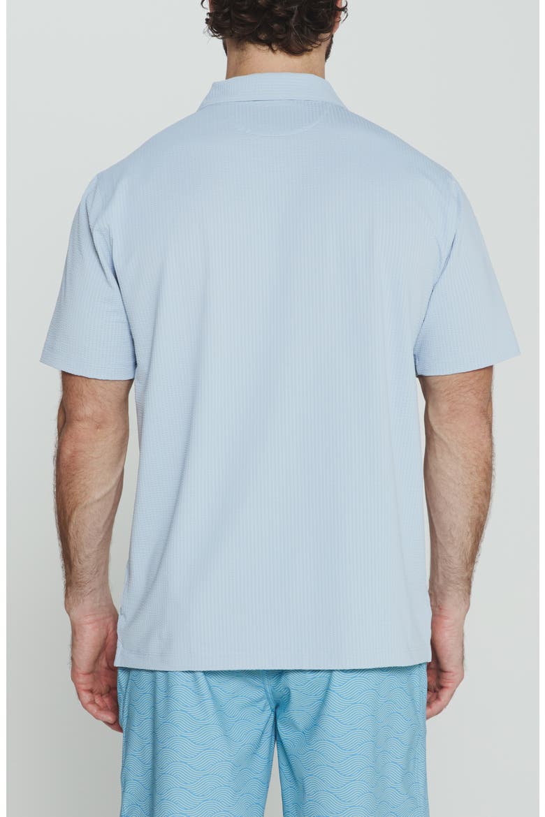 Sutherland Stretch Seersucker Camp Shirt, Alternate, color, POWDER BLUE