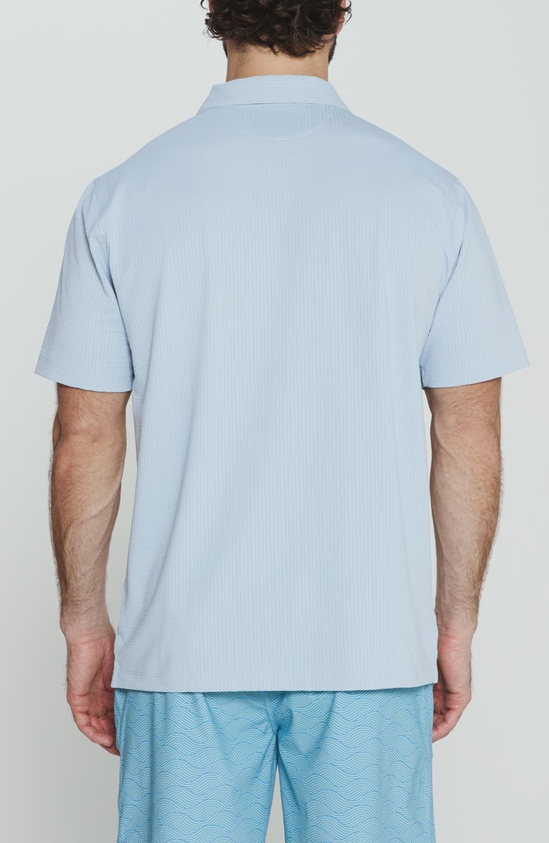 7 Diamonds Sutherland Stretch Seersucker Camp Shirt, Alternate, color, Powder Blue