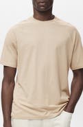 MANGO Relaxed Fit Cotton & Linen Raglan T-Shirt
