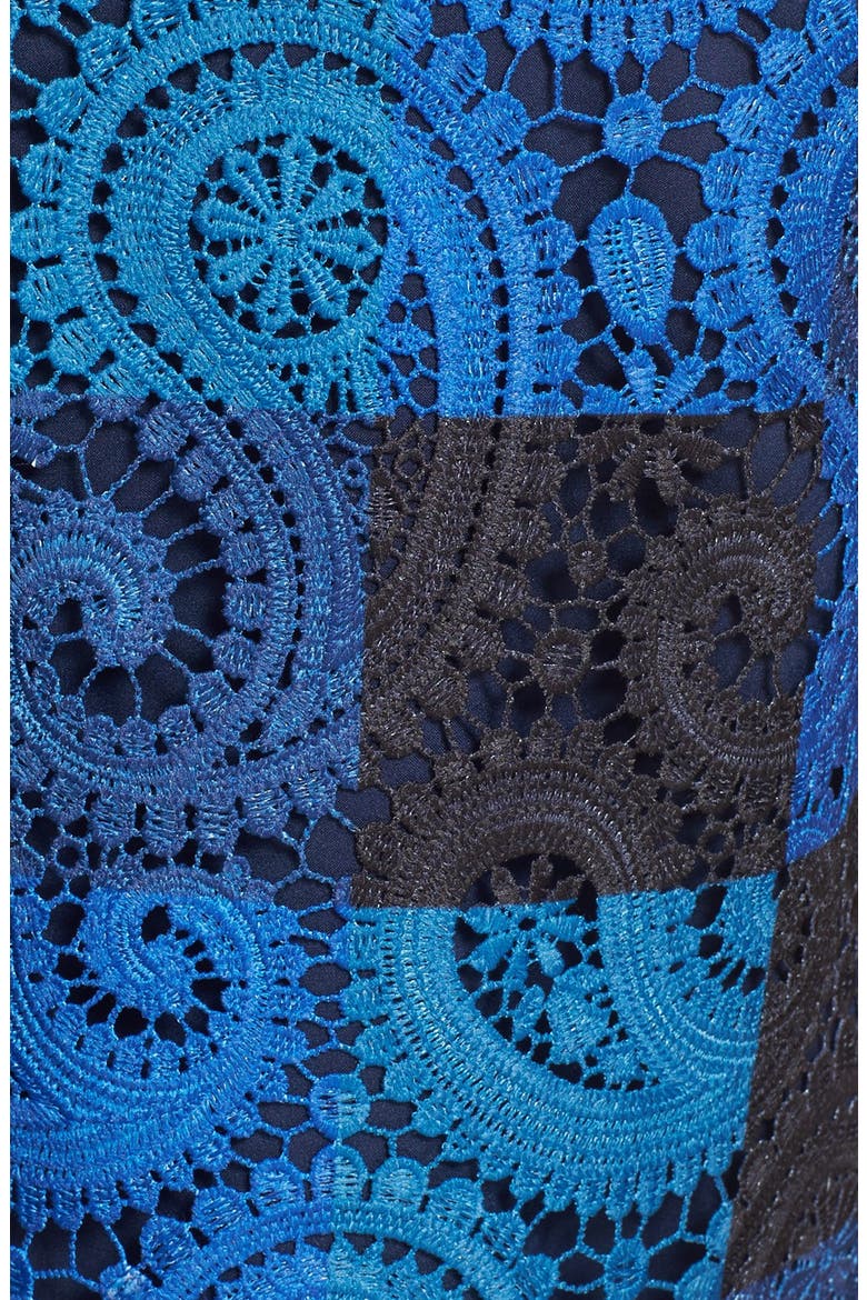 Sea Crochet Lace Crop Tank, Alternate, color, BLUE