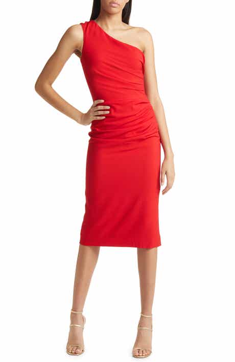 Martine Stretch Crepe One-Shoulder Dress