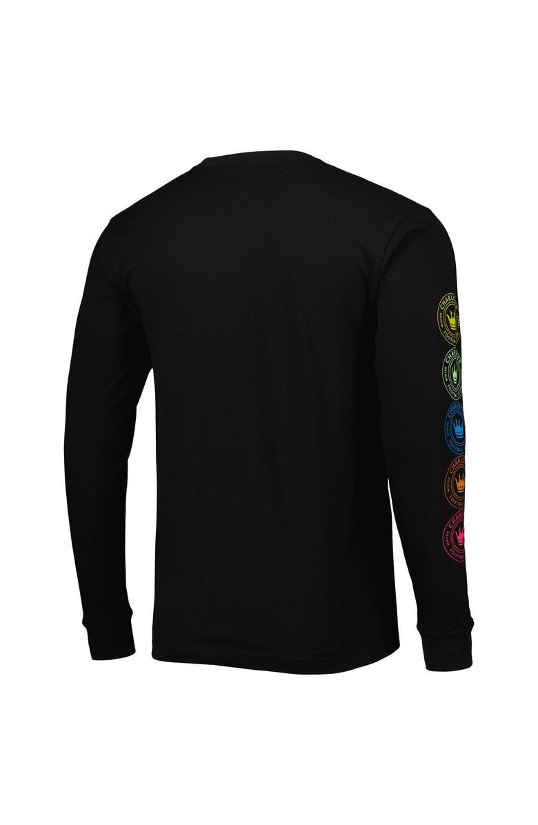 Mitchell & Ness Men's Mitchell & Ness Black Charlotte FC Papel Picado Long Sleeve T-Shirt, Alternate, color, 