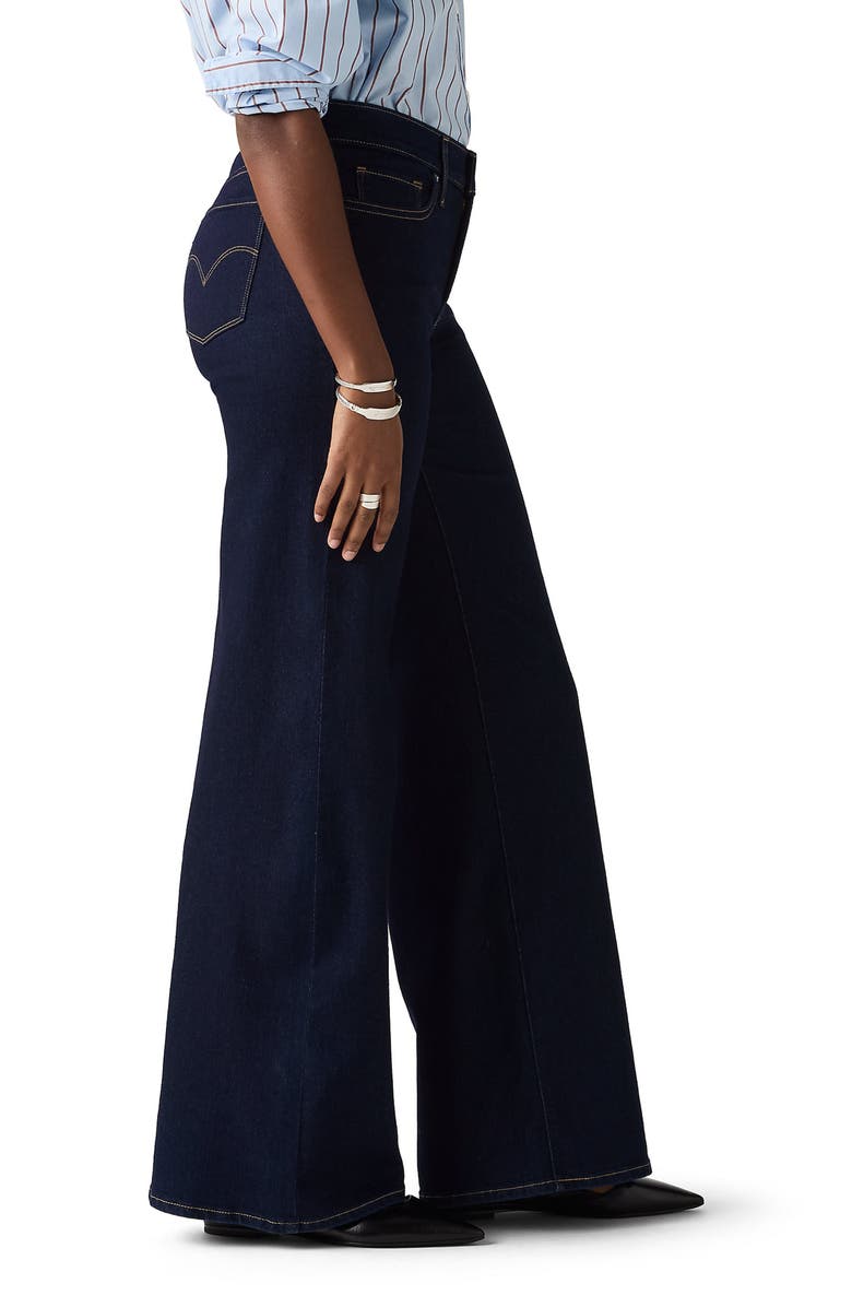Levi's<sup>®</sup> 318 Shaping Mid Rise Wide Leg Jeans, Alternate, color, Darkest Sky