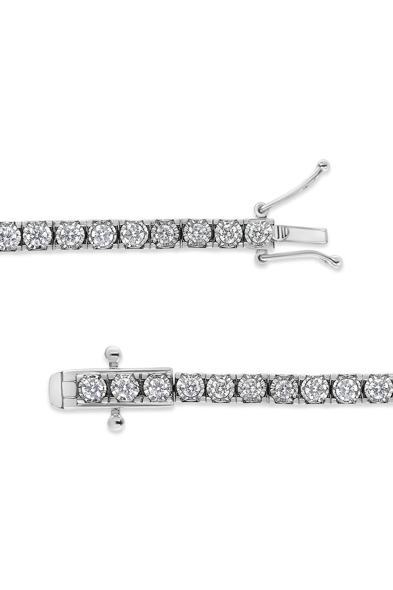 14K White Gold 2.0 Ctw Miracle Set Lab Grown Diamond Illusion  Tennis Bracelet, Alternate, color, White