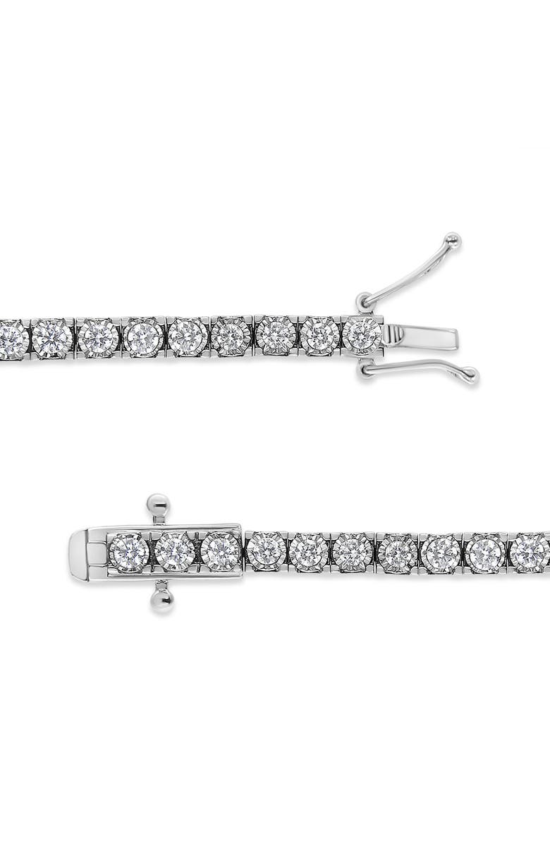 Haus of Brilliance 14K White Gold 2.0 Ctw Miracle Set Lab Grown Diamond Illusion Tennis Bracelet, Alternate, color, White