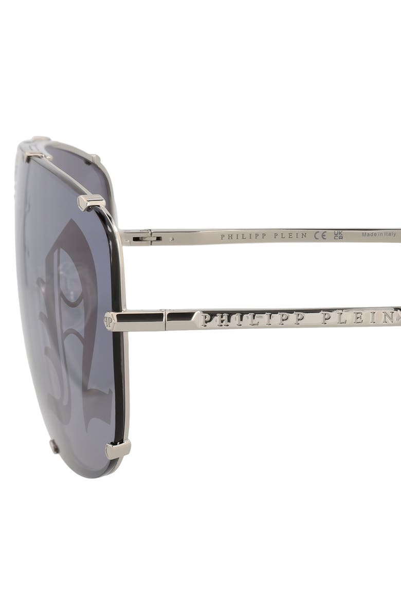 PHILIPP PLEIN 69mm Shield Sunglasses, Alternate, color, Palladium Palladium Silver