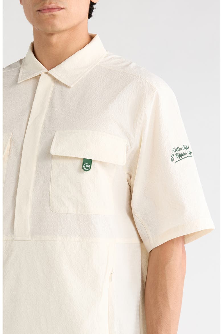 Bass Club Seersucker Popover Windshirt, Alternate, color, IVORY