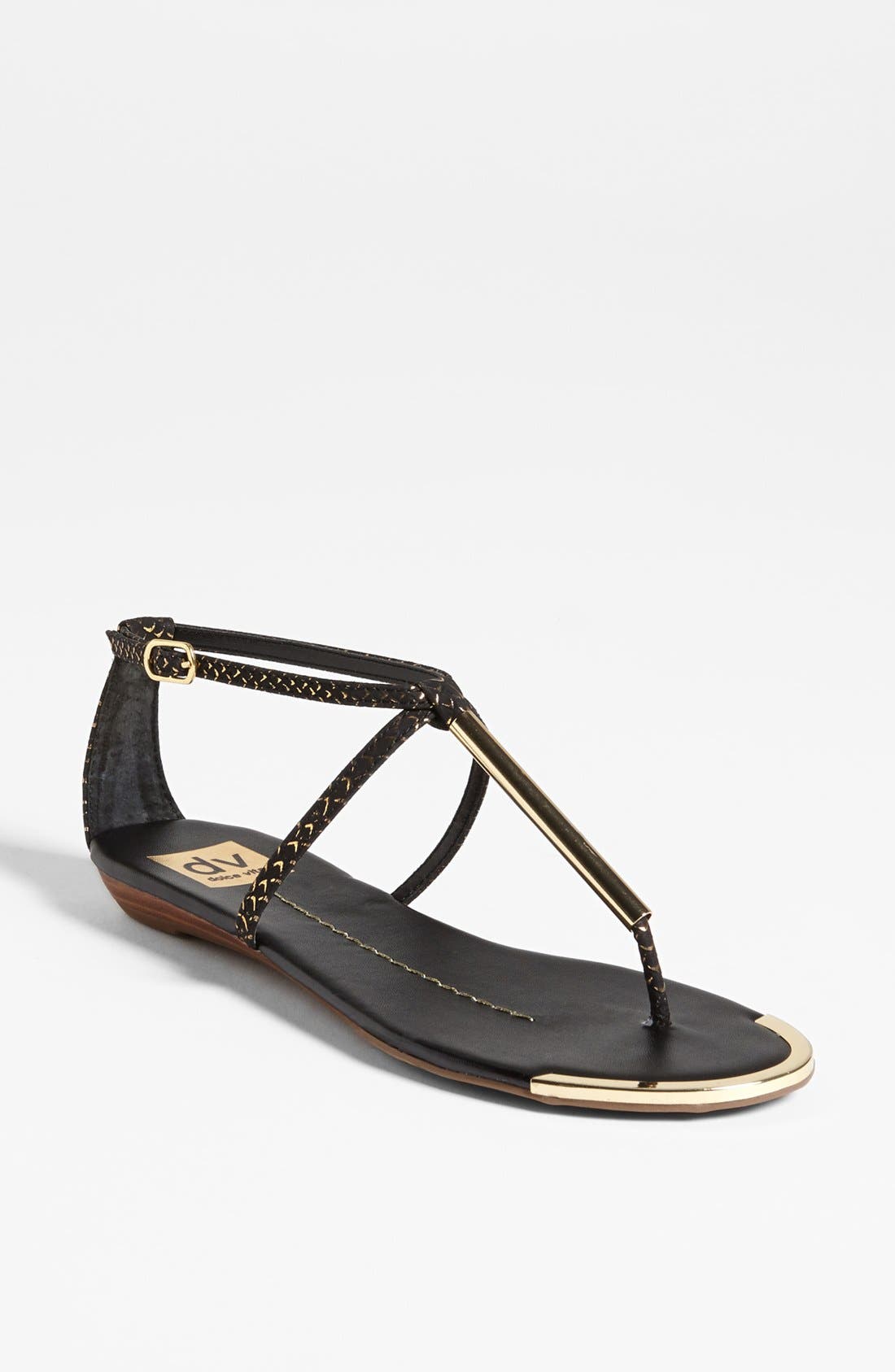DV by Dolce Vita 'Archer' Sandal, Main, color, BLACK/ GOLD