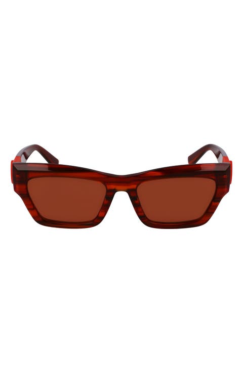 Medallion 53mm Modified Rectangular Sunglasses
