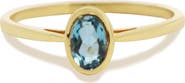 The Lovery Fine Jewelry Oval Blue Topaz Bezel Ring