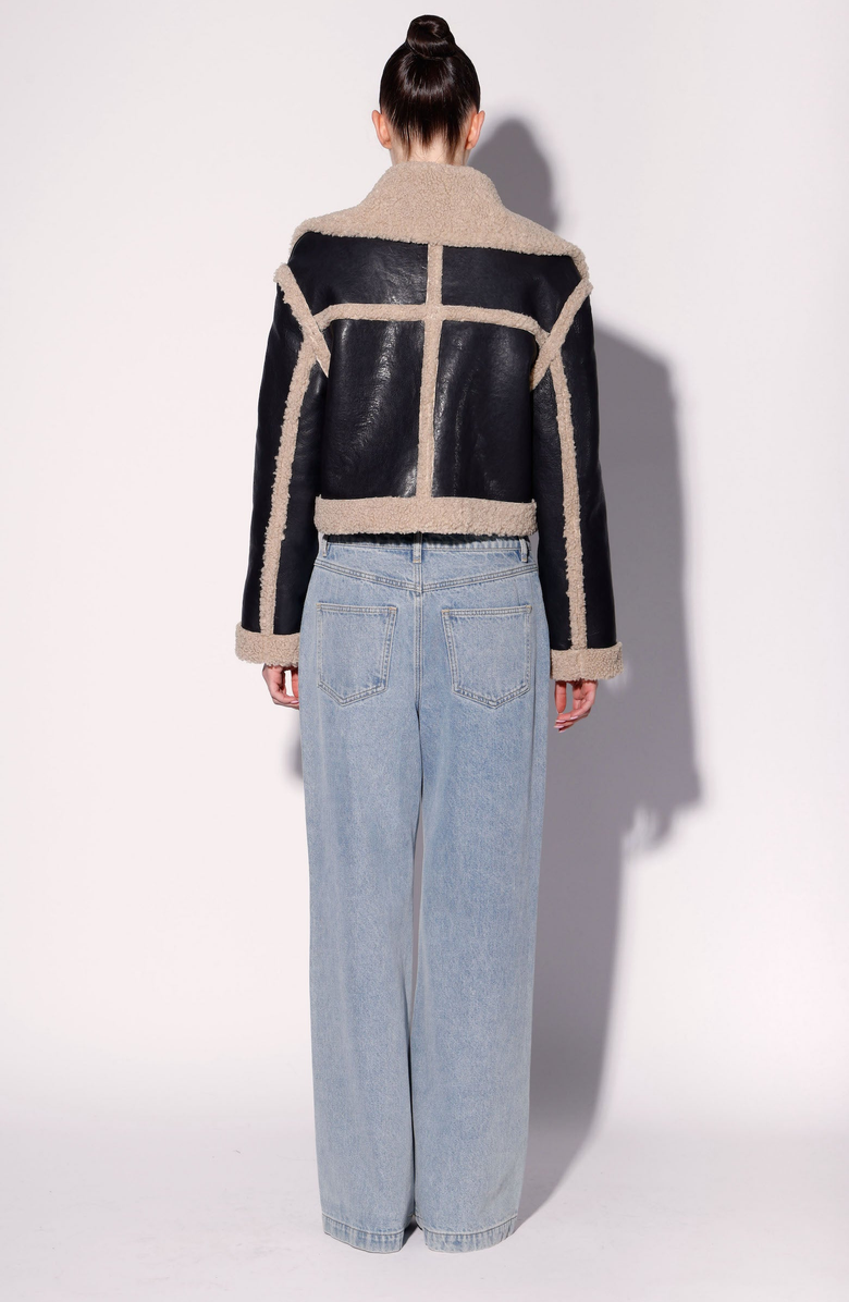 Walter Baker Helena Jacket, Alternate, color, Black / Beige