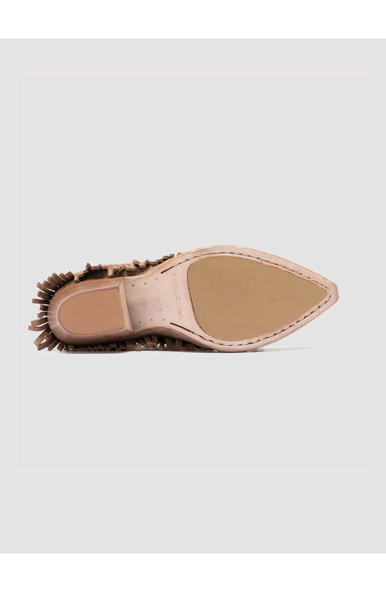 Officine Creative Wanda DD 108 Suede Fringe Mules, Alternate, color, Taupe