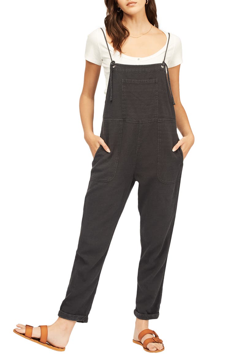 Wild Lengths Overalls, Main, color, OFF BLACK